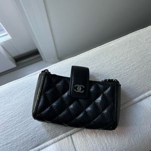 Chanel Cavier Quilted Clutch Black